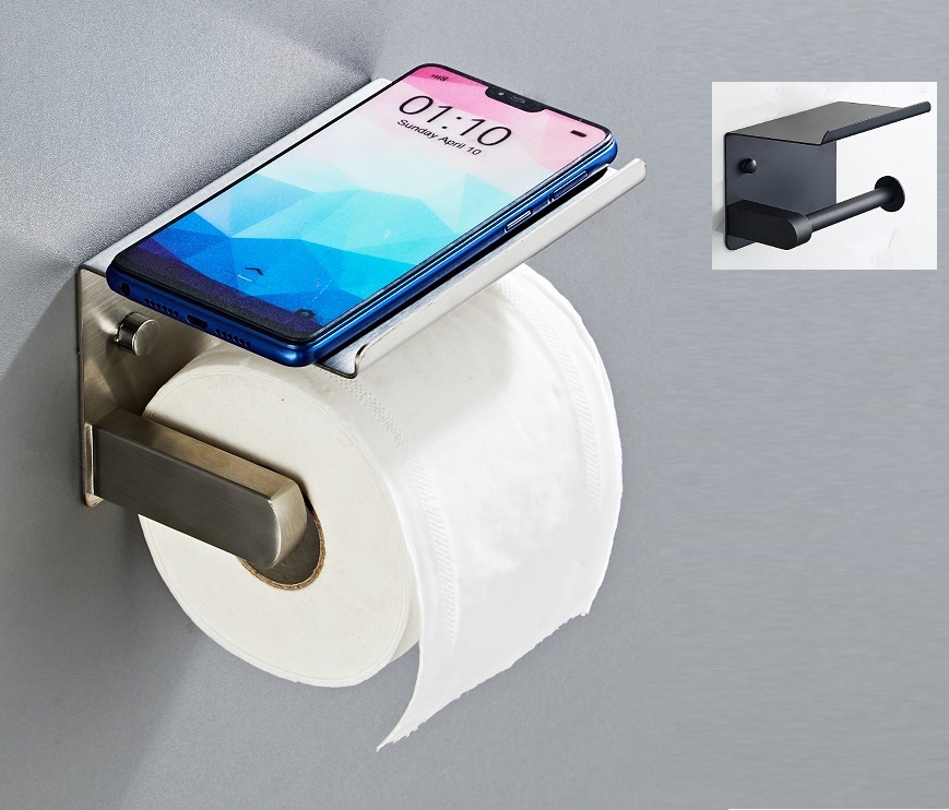 BATHAR Stainless Steel Paper Holder With Tray BPH-1310